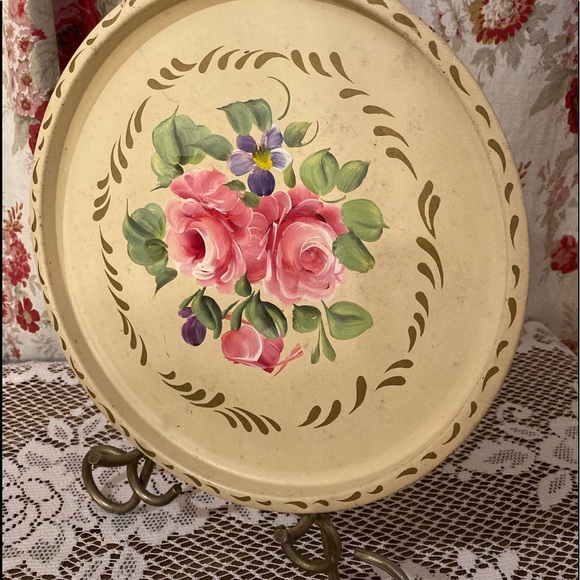 Vintage Nashco Hand Painted Tin Plate - Picture 2 of 14